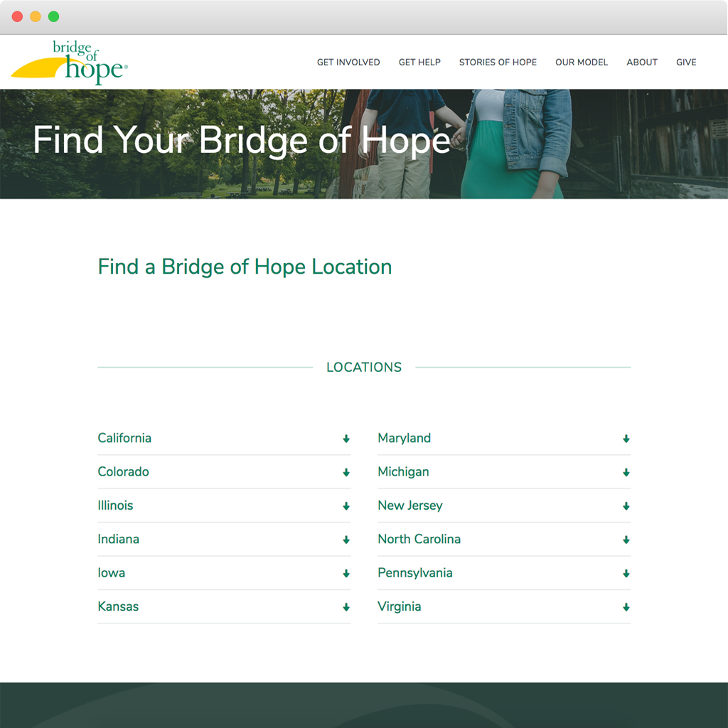 Bridge of Hope Locations