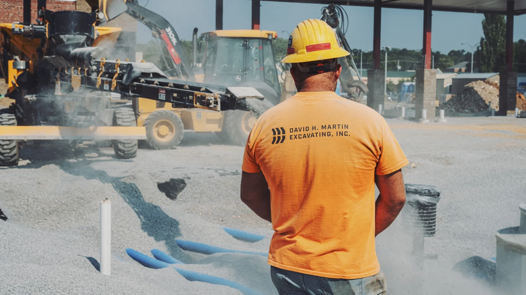 DHM Excavating construction work and equipment