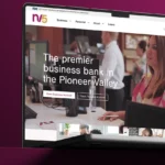 New Valley Bank homepage desktop mockup portrait
