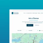 Join a Cleanup webpage mockup