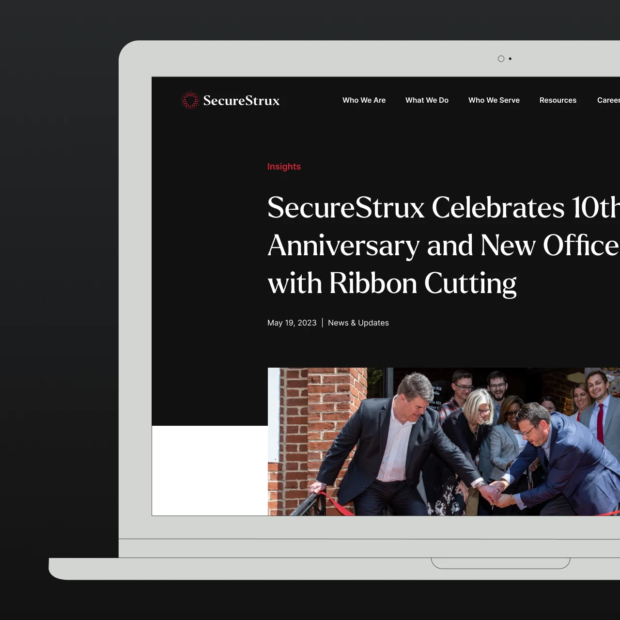 SecureStrux insights desktop mockup