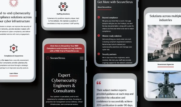 SecureStrux mobile mockups