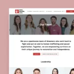 Hope Inspire Love Team webpage mockup