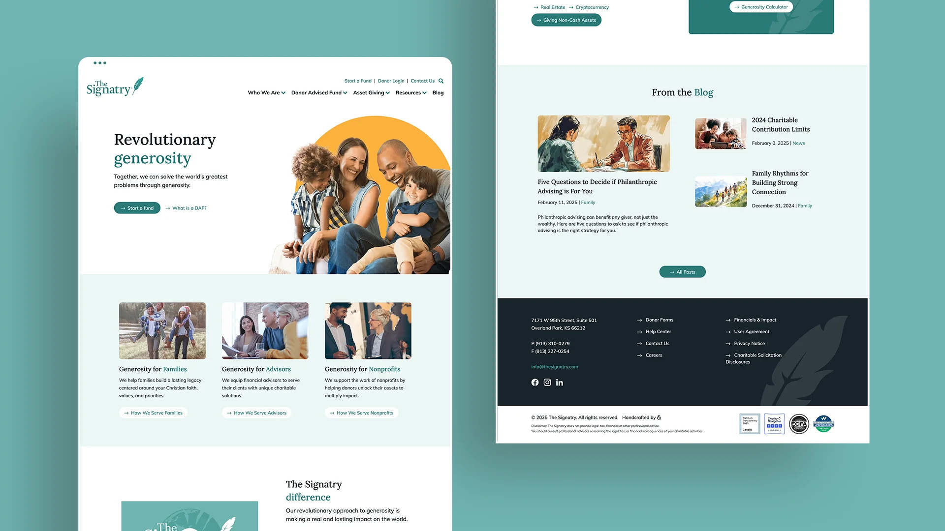 The Signatry website mockup
