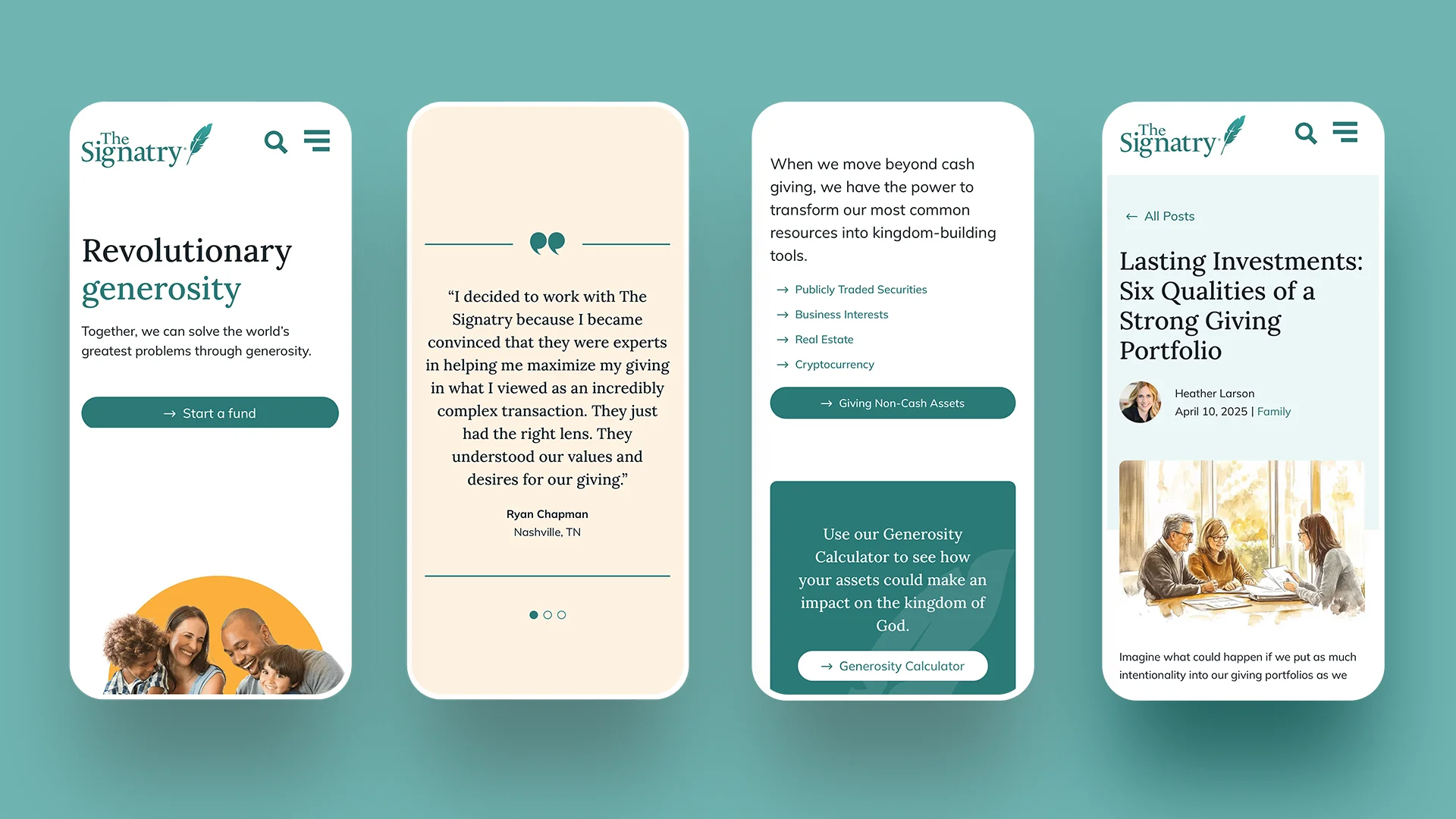 The Signatry website mockup