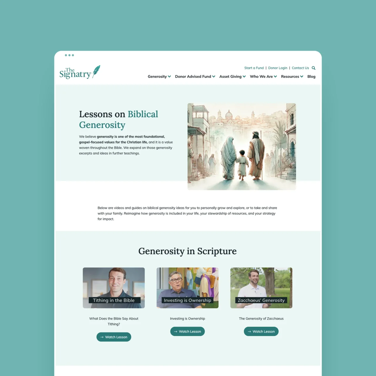 The Signatry website mockup